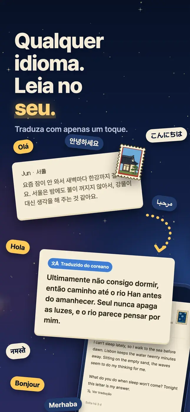 Qualquer idioma. Leia no seu.
