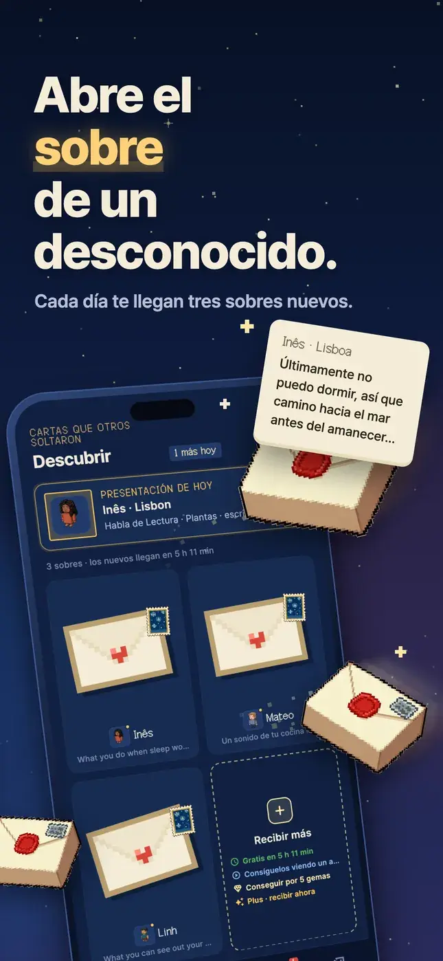 Abre el sobre de un desconocido.